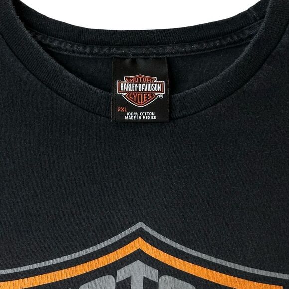 HARLEY-DAVIDSON Motorcycles Black GLACIAL LAKES Tshirt Men’s Size 2XL - Picture 5 of 12